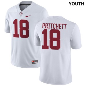 Youth Alabama Crimson Tide #18 Marshall Pritchett White 2025-26 College Football Jerseys 362843-476