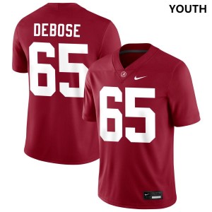 Youth Alabama Crimson Tide #65 Micah DeBose Crimson NCAA College Football Jersey 925227-175