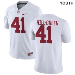 Youth Alabama Crimson Tide #41 Nikhai Hill-Green White Game College Football Jersey 637023-404