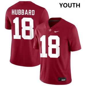 Youth Alabama Crimson Tide #18 Bray Hubbard Crimson Limited College Football Jersey 654794-263