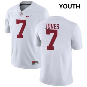 Youth Alabama Crimson Tide #7 DaShawn Jones White NCAA College Football Jerseys 436361-860