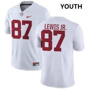 Youth Alabama Crimson Tide #87 Danny Lewis Jr. White High School College Football Jersey 951335-993