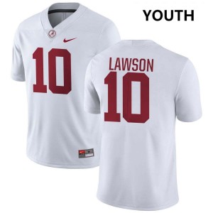 Youth Alabama Crimson Tide #0 Deontae Lawson White 2025-26 College Football Jersey 378546-689