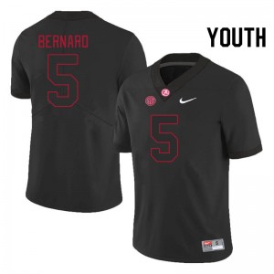 Youth Alabama Crimson Tide #5 Germie Bernard Blackout High School College Football Jersey 720431-542