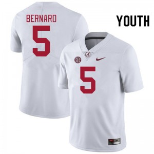 Youth Alabama Crimson Tide #5 Germie Bernard White Player College Football Jersey 671129-199