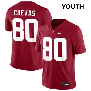 Youth Alabama Crimson Tide #80 Josh Cuevas Crimson High School College Football Jerseys 393708-702