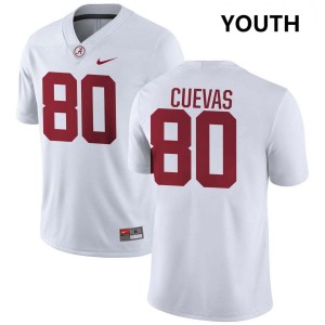 Youth Alabama Crimson Tide #80 Josh Cuevas White 2025-26 College Football Jersey 571298-156