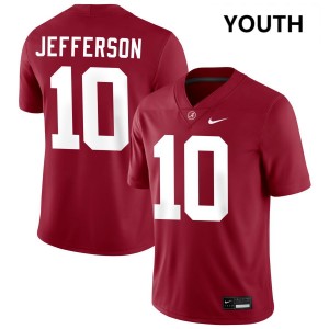 Youth Alabama Crimson Tide #10 Justin Jefferson Crimson Player College Football Jersey 200689-341