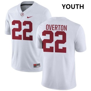 Youth Alabama Crimson Tide #22 LT Overton White Replica College Football Jerseys 685309-928