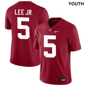Youth Alabama Crimson Tide #5 Dijon Lee Jr. Crimson High School College Football Jersey 110600-645