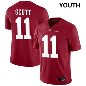 Youth Alabama Crimson Tide #11 Rico Scott Crimson Replica College Football Jersey 552376-922