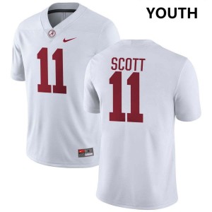 Youth Alabama Crimson Tide #11 Rico Scott White NCAA College Football Jerseys 388577-183