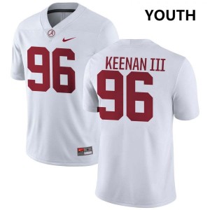 Youth Alabama Crimson Tide #96 Tim Keenan III White Alumni College Football Jerseys 697295-408