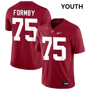 Youth Alabama Crimson Tide #75 Wilkin Formby Crimson 2025 College Football Jersey 503795-245