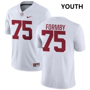 Youth Alabama Crimson Tide #75 Wilkin Formby White Player College Football Jerseys 286367-491