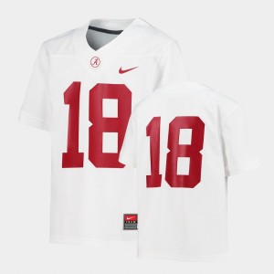 Men's Alabama Crimson Tide #18 White Untouchable College Football Jersey 626211-820