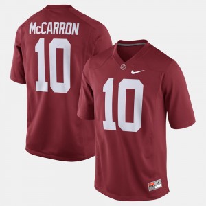 Men's Alabama Crimson Tide #10 A.J. McCarron Crimson Alumni Football Game Jersey 146958-775