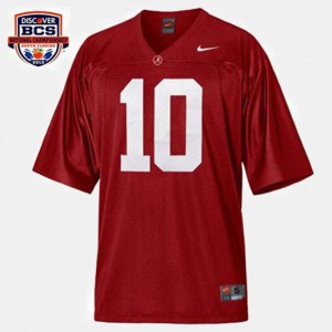 Men's Alabama Crimson Tide #10 A.J. McCarron Red College Football Jersey 532804-226
