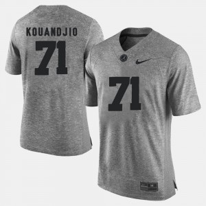 Men's Alabama Crimson Tide #71 Arie Kouandjio Gray Gridiron Gray Limited Jersey 703869-309