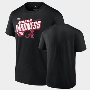 Men's Alabama Crimson Tide Black 2022 NCAA March Madness Basketball Tournament College Basketball T-Shirt 365043-348