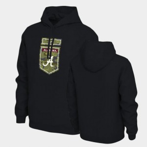 Men's Alabama Crimson Tide Black Camo Veterans Hoodie 410512-358