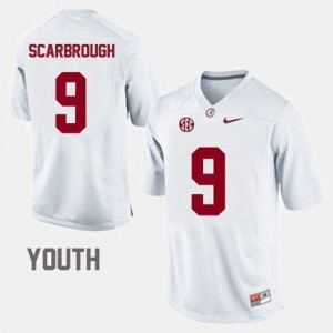 Youth Alabama Crimson Tide #9 Bo Scarbrough White College Football Jersey 824057-807