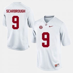 Men's Alabama Crimson Tide #9 Bo Scarbrough White College Football Jersey 368799-663