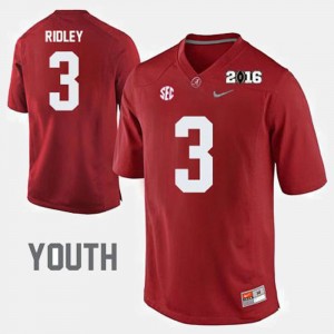 Youth Alabama Crimson Tide #3 Calvin Ridley Crimson College Football Jersey 961000-289