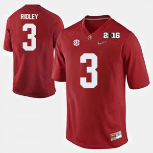 Men's Alabama Crimson Tide #3 Calvin Ridley Crimson College Football Jersey 891368-257
