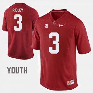 Youth Alabama Crimson Tide #3 Calvin Ridley Red College Football Jersey 180416-245