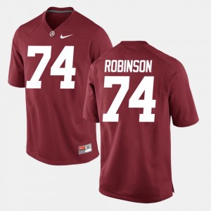 Men's Alabama Crimson Tide #74 Cam Robinson Crimson Alumni Football Game Jersey 790108-614