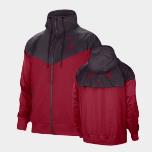 Men's Alabama Crimson Tide Charcoal Crimson Windrunner Jacket 906894-398