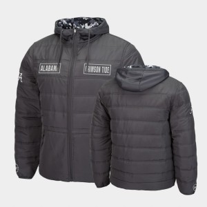Men's Alabama Crimson Tide Charcoal Digital Camo Detail Full-Zip Puffer OHT Military Appreciation Jacket 257218-314