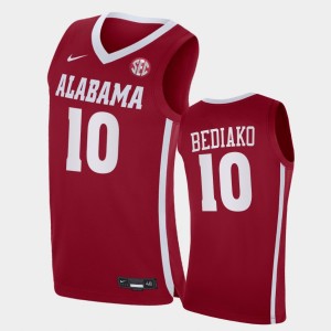 Men's Alabama Crimson Tide #10 Charles Bediako Red College Basketball Jersey 792594-461