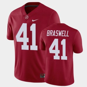Men's Alabama Crimson Tide #41 Chris Braswell Crimson Game Jersey 557547-660