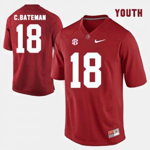 Youth Alabama Crimson Tide #18 Cooper Bateman Red College Football Jersey 706547-599