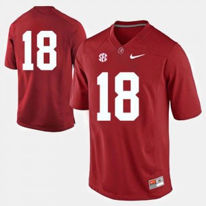 Men's Alabama Crimson Tide #18 Cooper Bateman Red College Football Jersey 763122-517