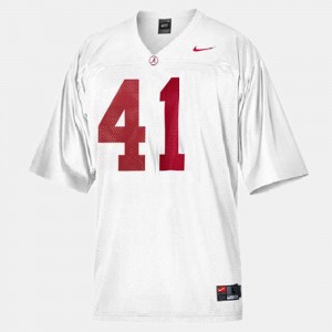 Men's Alabama Crimson Tide #41 Courtney Upshaw White College Football Jersey 485884-990