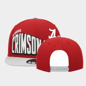 Men's Alabama Crimson Tide Crimson Two-Tone Vintage Wave 9FIFTY Snapback Team Logo Hat 695513-410