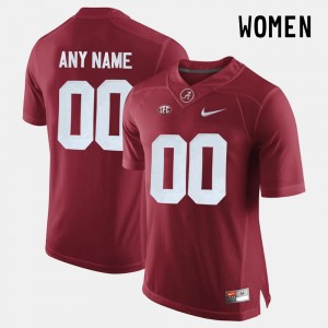Women's Alabama Crimson Tide #00 Custom Crimson College Limited Football Jersey 176658-831