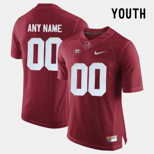 Youth Alabama Crimson Tide #00 Custom Crimson College Limited Football Jersey 889875-859