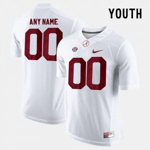 Youth Alabama Crimson Tide #00 Custom White College Limited Football Jersey 228081-542