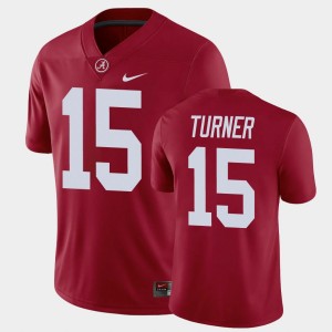Men's Alabama Crimson Tide #15 Dallas Turner Crimson Game Jersey 537034-297