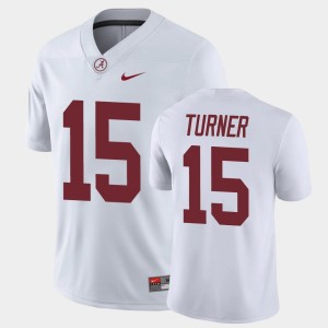 Men's Alabama Crimson Tide #15 Dallas Turner White Game Jersey 370829-936