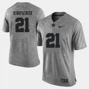 Men's Alabama Crimson Tide #21 Dre Kirkpatrick Gray Gridiron Gray Limited Jersey 700046-478
