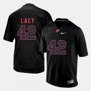 Men's Alabama Crimson Tide #42 Eddie Lacy Black College Football Jersey 879718-108