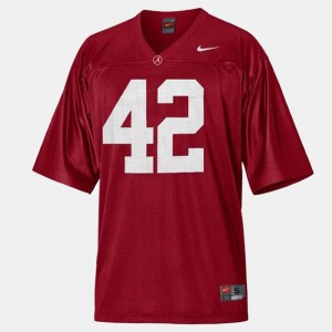 Men's Alabama Crimson Tide #42 Eddie Lacy Red College Football Jersey 342625-842