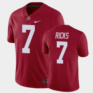 Men's Alabama Crimson Tide #7 Eli Ricks Crimson Game Jersey 675045-668