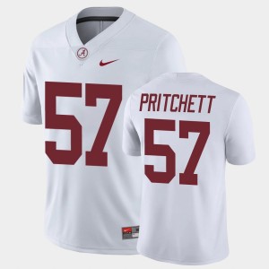 Men's Alabama Crimson Tide #57 Elijah Pritchett White Game Jersey 337165-550