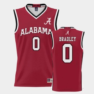 Men's Alabama Crimson Tide #0 Jaden Bradley Crimson ProSphere College Basketball Jersey 453393-904